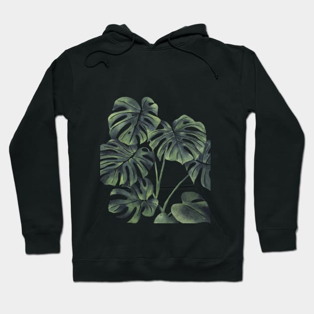 Monstera Leaves 9 Hoodie by gusstvaraonica